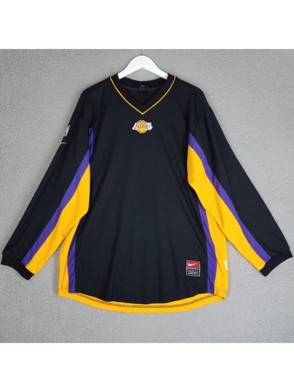 Vintage Nike Los Angeles Lakers Shooting Jersey Men's XL Warm Up Pull Over Black